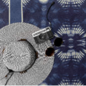 Palmblätterblättern in Delft Blue, benutzerdefinie Strandtuch