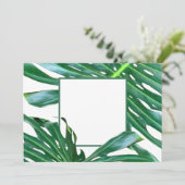 Palmblätterblättern, tropisches Blattwerk Einladung (Stehend Vorderseite)