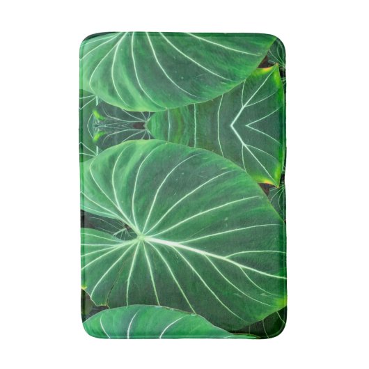Palmblätterblättern, tropisches Blattwerk, Regenwa Badematte (Vorderseite Vertikal)