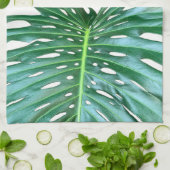 Palmblätterblättern, tropisches Blattwerk, Regenwa Geschirrtuch (Gefaltet)