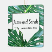 Palmblätterblättern, tropisches Blattwerk, Regenwa Keramikornament (Links)