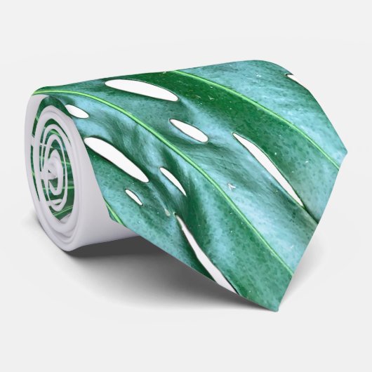 Palmblätterblättern, tropisches Blattwerk, Regenwa Krawatte (Gerollt)