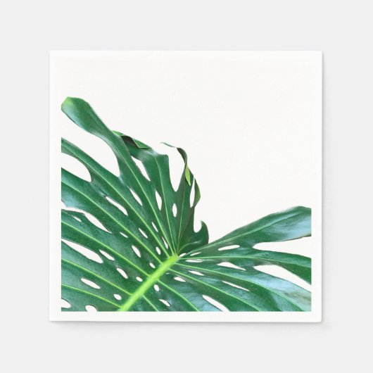 Palmblätterblättern, tropisches Blattwerk, Regenwa Serviette (Vorderseite)