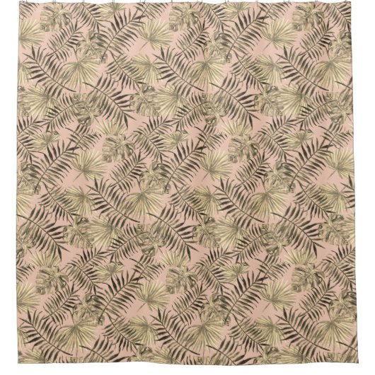 Palmblätterdusch-Duschvorhang Duschvorhang (Vorderseite)