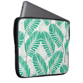 Palmblätterflora: Weiß Vintag Laptopschutzhülle (Vorne Rechts)