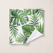 Palmblättern Badhandtuch Set (Waschlappen)
