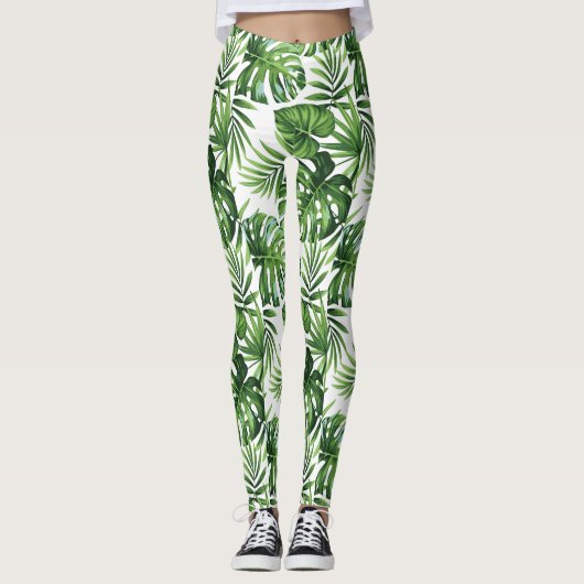 Palmblättern Leggings (Vorderseite)