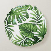 Palmblättern Rundes Kissen (Rückseite)
