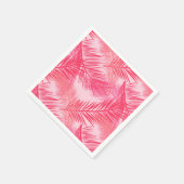 Palmblätterprint, Fuchsia, Korallen und Pastellros Serviette (Ecke)