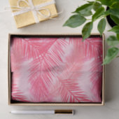 Palmblätterprint, Koralle, Pfirsich und Pastellros Seidenpapier (Geschenk)