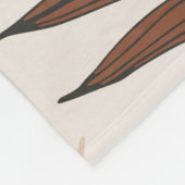 Palmblattkunst nahtlos auf erdgetönte Muster Fleecedecke (Ecke)