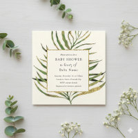 Palmblättrige Babydusche