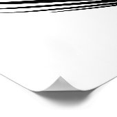 Palmblättrige botanische Pflanze Schwarze Malerei Poster (Ecke)