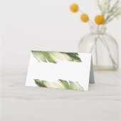 Palmblättrige Hochzeit mit tropischen Pflanzen Platzkarte (Rückseite)