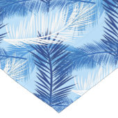 Palmblättrige Printwerbung, Kobalt, White und Sky Kurzer Tischläufer (Ecke)