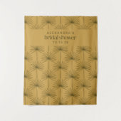 Palmblättriger Botanischer Senf-Brautparty Wandteppich (Vorderseite)