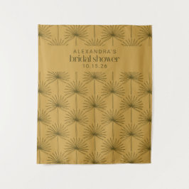 Palmblättriger Botanischer Senf-Brautparty Wandteppich