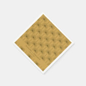 Palmblättriger Botanischer Senfgelber Hochzeitstag Serviette (Ecke)