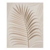 Palmblättriger - neutraler Zen - Wandkunst - Minim Poster (Vorderseite)
