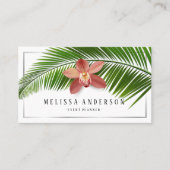 Palmblättriger Tropensilber und Orchideensilber Ge Visitenkarte (Vorderseite)