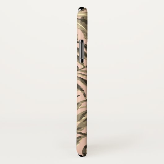 Palmblättriges tropisches pinkfarbenes pfirsichfar Case-Mate iPhone hülle (Hinten/Rechts)