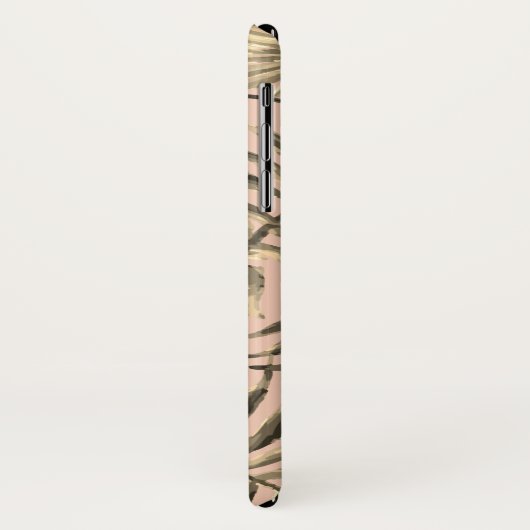 Palmblättriges tropisches pinkfarbenes pfirsichfar Case-Mate iPhone hülle (Hinten/Links)