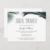Palmblattstrand-Brautpartyeinladungen Einladung (Vorne/Hinten)