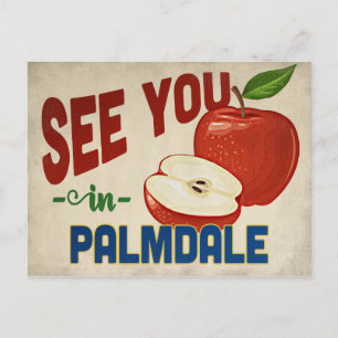 Palmdale California Apple - Vintage Travel Postkarte