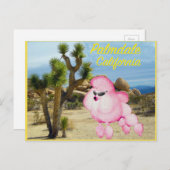 Palmdale California Pink Poodle Postcard Postkarte (Vorne/Hinten)