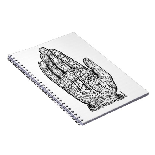 Palmdiagramm Notizblock (Rechte Seite)