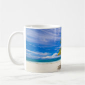 Palme am weißen Sandstrand Kaffeetasse (Links)