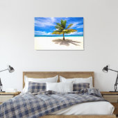 Palme am weißen Sandstrand Leinwanddruck (Insitu (Schlafzimmer))