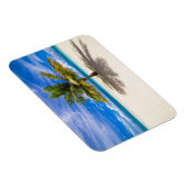 Palme am weißen Sandstrand Magnet (Rechte Seite)