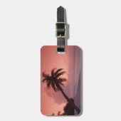 Palme auf dem Strand Gepäckanhänger (Vorderseite vertikal)