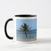 Palme auf dem Strand Tasse (Links)