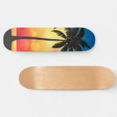 Palme bei Sonnenuntergang Skateboard (Horizontal)