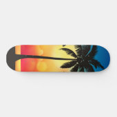Palme bei Sonnenuntergang Skateboard (Horizontal)