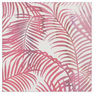 Palme-Blätter des modernen rosa Watercolor Stoff