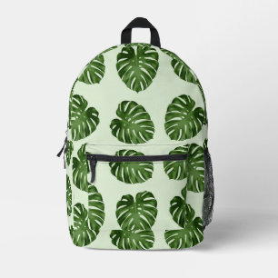 Palme-Blätter, Grüne Blätter, tropisches Muster Bedruckter Rucksack
