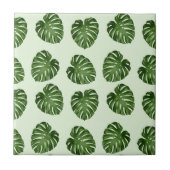 Palme-Blätter, Grüne Blätter, tropisches Muster Fliese (Vorderseite)