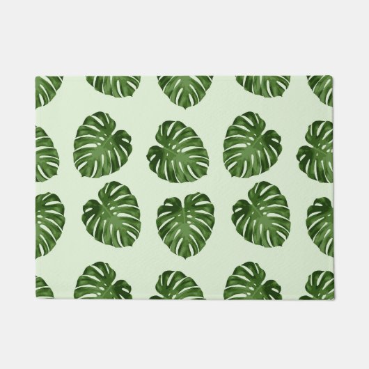 Palme-Blätter, Grüne Blätter, tropisches Muster Fußmatte (Vorderseite)