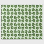 Palme-Blätter, Grüne Blätter, tropisches Muster Geschenkpapier (Flach)