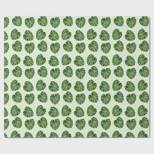 Palme-Blätter, Grüne Blätter, tropisches Muster Geschenkpapier (Flach)