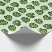 Palme-Blätter, Grüne Blätter, tropisches Muster Geschenkpapier (Ecke)