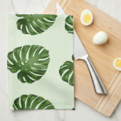 Palme-Blätter, Grüne Blätter, tropisches Muster Geschirrtuch (Viertel Falte)