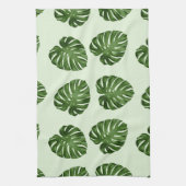 Palme-Blätter, Grüne Blätter, tropisches Muster Geschirrtuch (Vertikal)