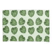 Palme-Blätter, Grüne Blätter, tropisches Muster Kissenbezug (Vorderseite)