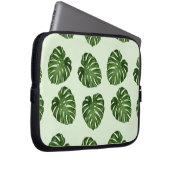 Palme-Blätter, Grüne Blätter, tropisches Muster Laptopschutzhülle (Vorne Rechts)