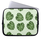 Palme-Blätter, Grüne Blätter, tropisches Muster Laptopschutzhülle (Vorderseite)