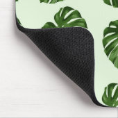 Palme-Blätter, Grüne Blätter, tropisches Muster Mousepad (Ecke)
